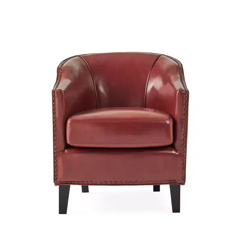 Fauteuil Club Rembourré Contemporain GDFStudio Hawthorne avec Clous Décoratifs