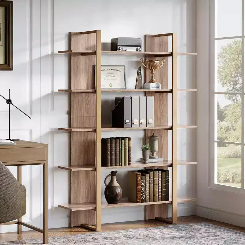 Étagère bibliothèque à 5 niveaux de 180 cm