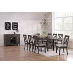 Kings Brand Furniture - Chaises de salle à manger capitonnées en bois marron Lewiston (Lot de 2)