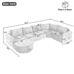Canapé modulaire surdimensionné 142W, canapé d'angle rembourré Cloud pour salon - ModernLuxe
