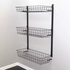 Panier triangulaire sarcelle G | Système de rangement mural ajustable | Supporte 54 kg