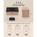 Banc ottoman de rangement LEDREM, coffre de rangement, 38 x 76 x 38 cm, banc de bout de lit, charge jusqu'à 300 kg