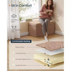 Banc ottoman de rangement LEDREM, coffre de rangement, 38 x 76 x 38 cm, banc de bout de lit, charge jusqu'à 300 kg