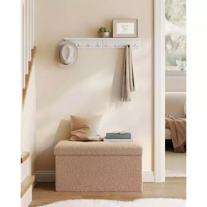 Banc ottoman de rangement LEDREM, coffre de rangement, 38 x 76 x 38 cm, banc de bout de lit, charge jusqu'à 300 kg