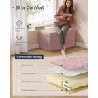 Banc ottoman de rangement LEDREM, coffre de rangement, 38 x 76 x 38 cm, banc de bout de lit, charge jusqu'à 300 kg