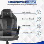 Chaise de bureau BestMassage Chaise de jeu Chaise de bureau d'ordinateur avec support lombaire et appui-tête réglable et chaise de joueur en cuir PU pour adultes
