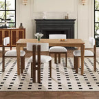 Ensemble de salle à manger Christopher Knight Home Willow 5 pièces en bois et métal rembourré