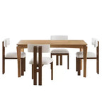 Ensemble de salle à manger Christopher Knight Home Willow 5 pièces en bois et métal rembourré