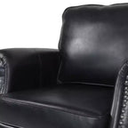 Fauteuil de club en similicuir GDFStudio Dowd 36.50 avec garniture cloutée