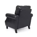 Fauteuil de club en similicuir GDFStudio Dowd 36.50 avec garniture cloutée
