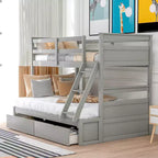 Lit superposé Whisen double sur intégral avec 2 tiroirs de rangement