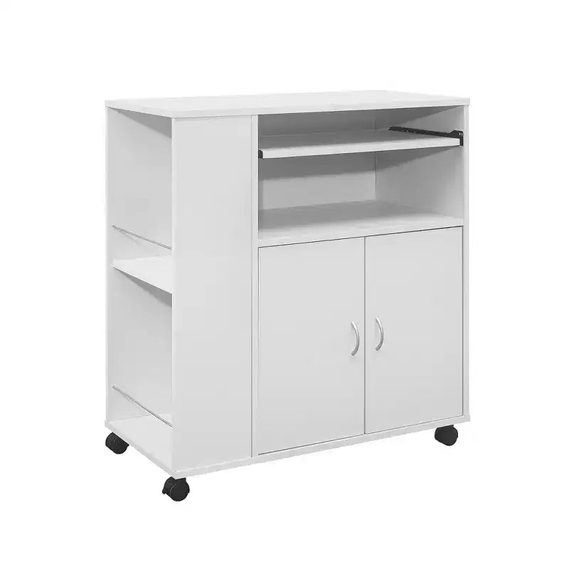 Kings Brand Furniture Alaina, îlot de cuisine roulant sur roulettes avec armoire de rangement