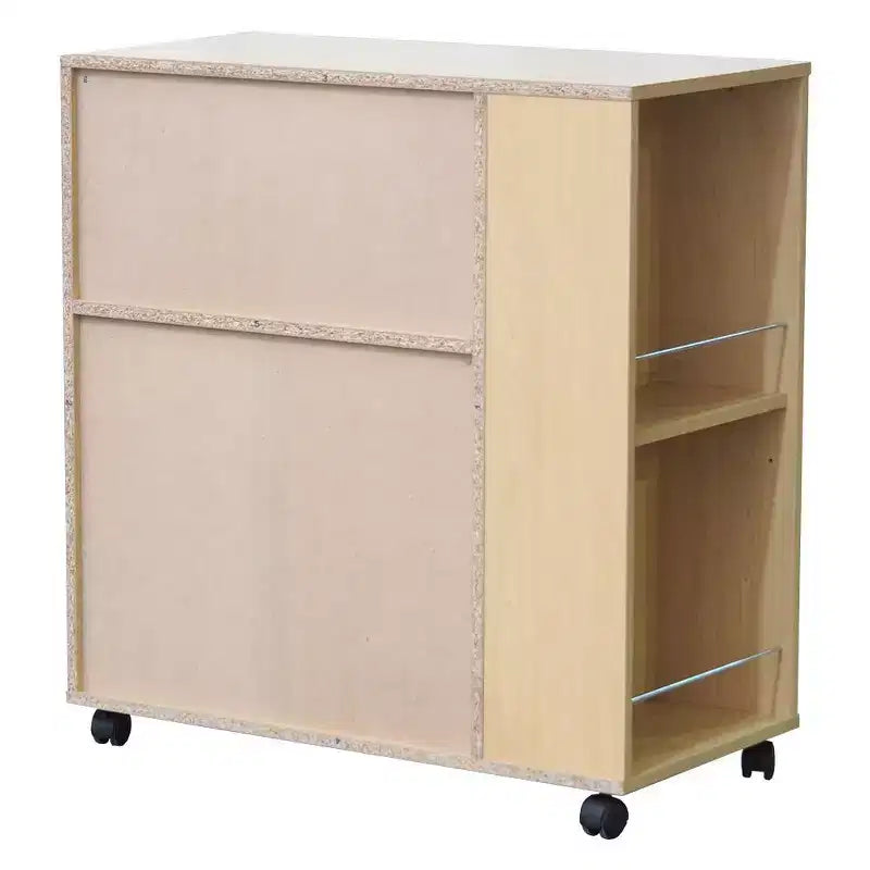 Kings Brand Furniture Alaina, îlot de cuisine roulant sur roulettes avec armoire de rangement