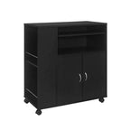 Kings Brand Furniture Alaina, îlot de cuisine roulant sur roulettes avec armoire de rangement