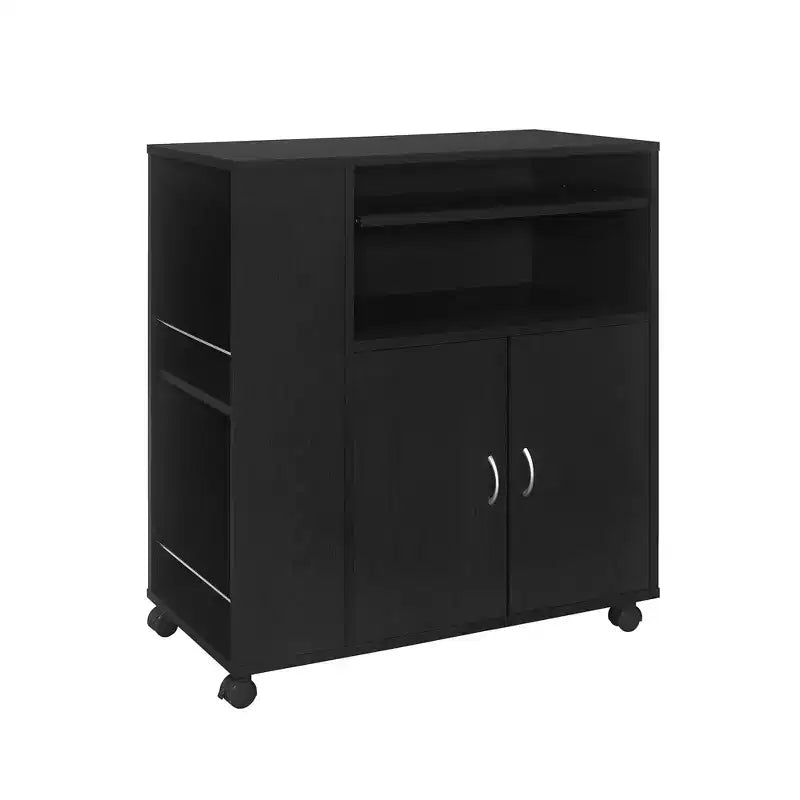 Kings Brand Furniture Alaina, îlot de cuisine roulant sur roulettes avec armoire de rangement