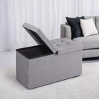 Banc de rangement ottoman de 30 pouces, Ottoman avec rangement, Banc ottoman, Supporte jusqu'à 300 kg pour le salon
