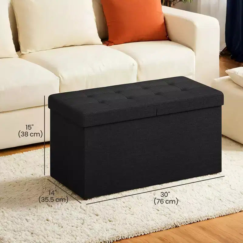 Banc de rangement ottoman de 30 pouces, Ottoman avec rangement, Banc ottoman, Supporte jusqu'à 300 kg pour le salon
