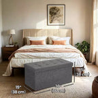 Banc de rangement ottoman de 30 pouces, Ottoman avec rangement, Banc ottoman, Supporte jusqu'à 300 kg pour le salon
