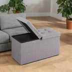 Banc de rangement ottoman de 30 pouces, Ottoman avec rangement, Banc ottoman, Supporte jusqu'à 300 kg pour le salon