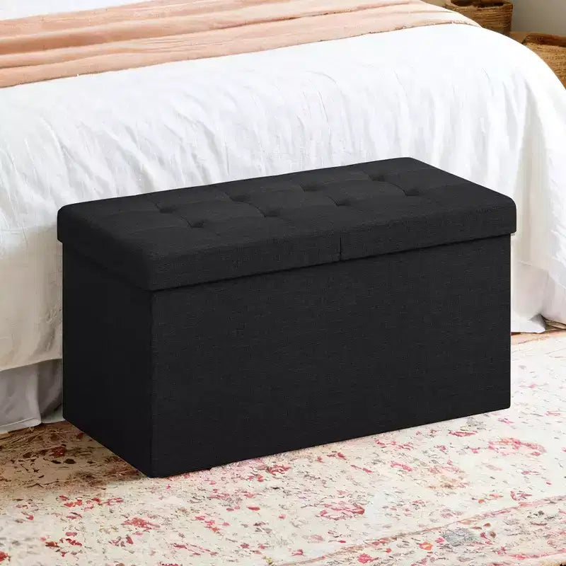 Banc de rangement ottoman de 30 pouces, Ottoman avec rangement, Banc ottoman, Supporte jusqu'à 300 kg pour le salon