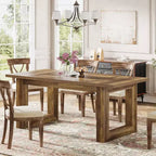 Table à manger Lantine pour 4 à 6 personnes, table de cuisine en bois de 160 cm, table de dîner rectangulaire pour salle à manger, salon, cuisine
