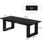Table à manger Lantine pour 4 à 6 personnes, table de cuisine en bois de 160 cm, table de dîner rectangulaire pour salle à manger, salon, cuisine