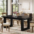 Table à manger Lantine pour 4 à 6 personnes, table de cuisine en bois de 160 cm, table de dîner rectangulaire pour salle à manger, salon, cuisine