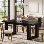 Table à manger Lantine pour 4 à 6 personnes, table de cuisine en bois de 160 cm, table de dîner rectangulaire pour salle à manger, salon, cuisine