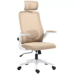 Chaise de bureau ergonomique HOMCOM avec accoudoirs relevables, appui-tête et support lombaire réglables, chaise de bureau en maille pour bureau à domicile