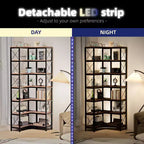 Étagère d'angle à 7 niveaux avec bandes lumineuses LED IF076