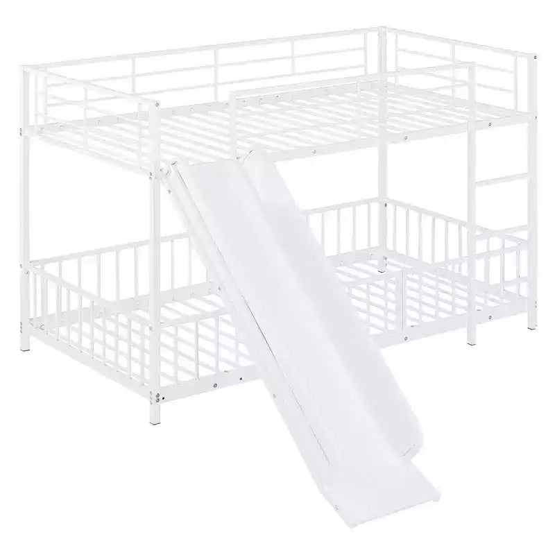 Lit superposé en métal au design élégant Whisen avec toboggan et barrières de sécurité