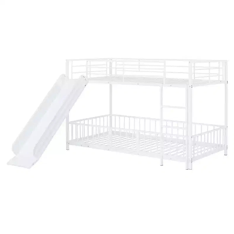 Lit superposé en métal au design élégant Whisen avec toboggan et barrières de sécurité