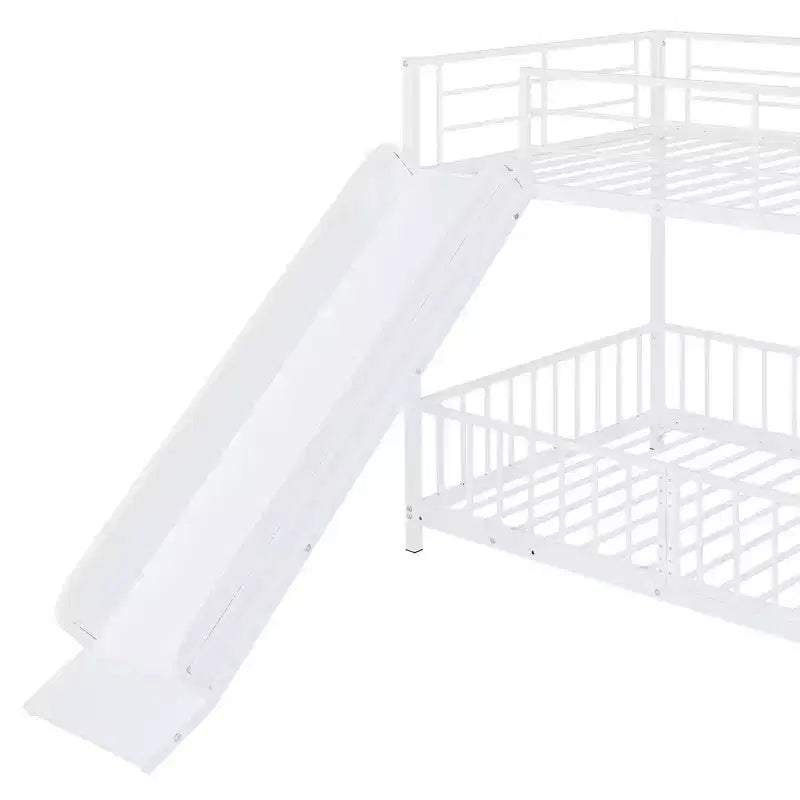 Lit superposé en métal au design élégant Whisen avec toboggan et barrières de sécurité