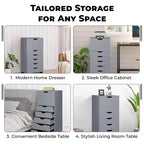 Meuble de rangement à 6 tiroirs pour loisirs créatifs et bureau Home Imports Emporium, organiseur roulant pour dossiers, fournitures d'art et organisation des petits espaces