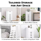 Meuble de rangement à 6 tiroirs pour loisirs créatifs et bureau Home Imports Emporium, organiseur roulant pour dossiers, fournitures d'art et organisation des petits espaces