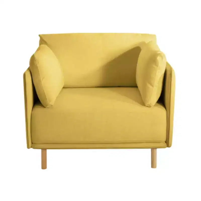 Fauteuil d'appoint rembourré 39 : Coussins moelleux, accoudoirs élégants, pieds en bois - Confortable pour le salon, la chambre, le bureau