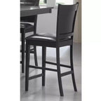 Simple Relax - Lot de 2 chaises de hauteur comptoir noires et expresso