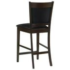 Simple Relax - Lot de 2 chaises de hauteur comptoir noires et expresso