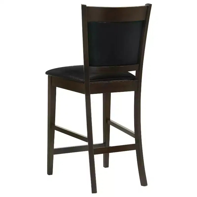 Simple Relax - Lot de 2 chaises de hauteur comptoir noires et expresso