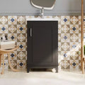 Meuble de rangement de salle de bain moderne de 50 cm, coiffeuse avec lavabo en céramique, grand espace de rangement