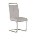 Lot de 4 Chaises de Salle à Manger Modernes à Dossier Haut en Similicuir avec Pieds en Métal