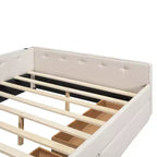 Lit plateforme rembourré Whisen au design élégant avec ports USB, grand format