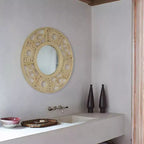 Miroir Mural Rond Suspendu Décoratif Moderne Design Élégant et Contemporain