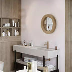 Miroir Mural Rond Suspendu Décoratif Moderne Design Élégant et Contemporain