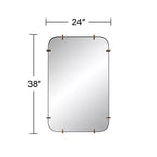 Miroir mural Uttermost Radius 24 x 38 noir à bords arrondis