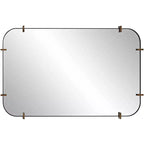 Miroir mural Uttermost Radius 24 x 38 noir à bords arrondis