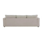 GDFStudio Bruce 101 Canapé sectionnel en forme de L en tissu avec pouf