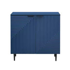 Ensemble de 2 buffets TV modernes minimalistes de 70 W avec portes géométriques et étagère réglable - ModernLuxe