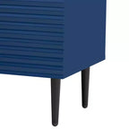 Ensemble de 2 buffets TV modernes minimalistes de 70 W avec portes géométriques et étagère réglable - ModernLuxe