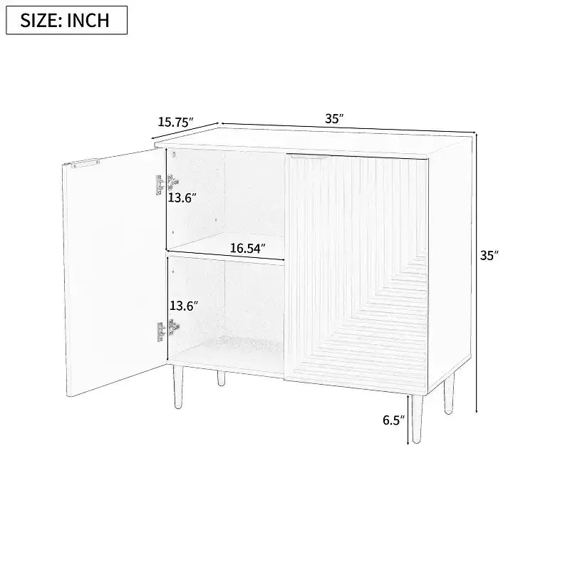 Ensemble de 2 buffets TV modernes minimalistes de 70 W avec portes géométriques et étagère réglable - ModernLuxe
